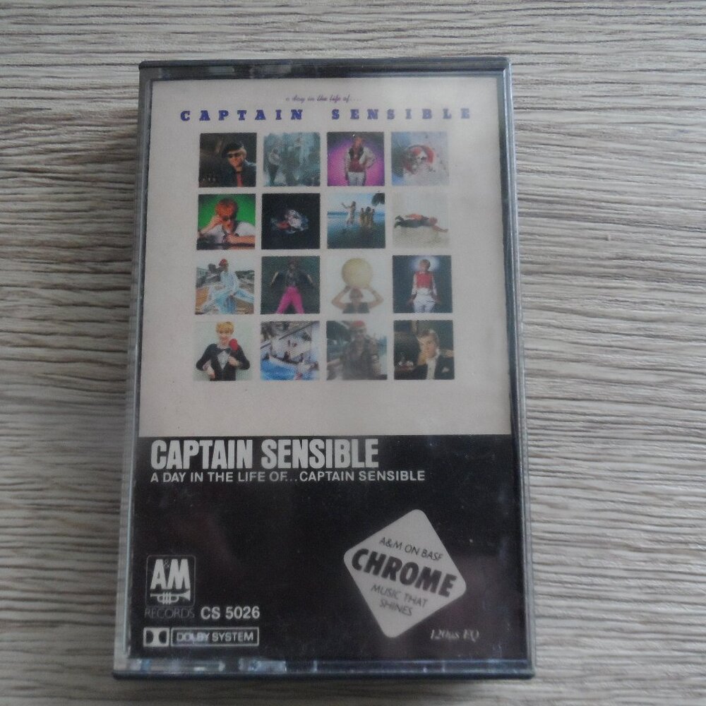 1983 Captain Sensible "A Day In The Life Of....Captain Sensible" Cassette Tape